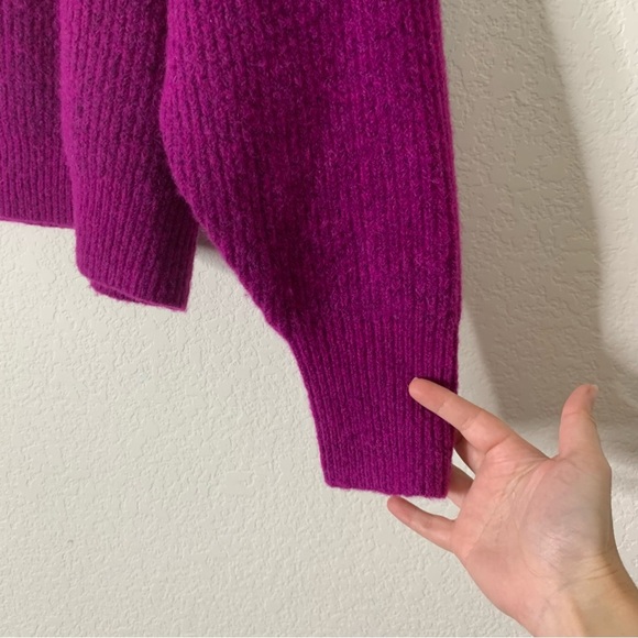 Electric & Rose Womens Berry Marin Half zip wool/ alpaca blend sweater M - Picture 3 of 7